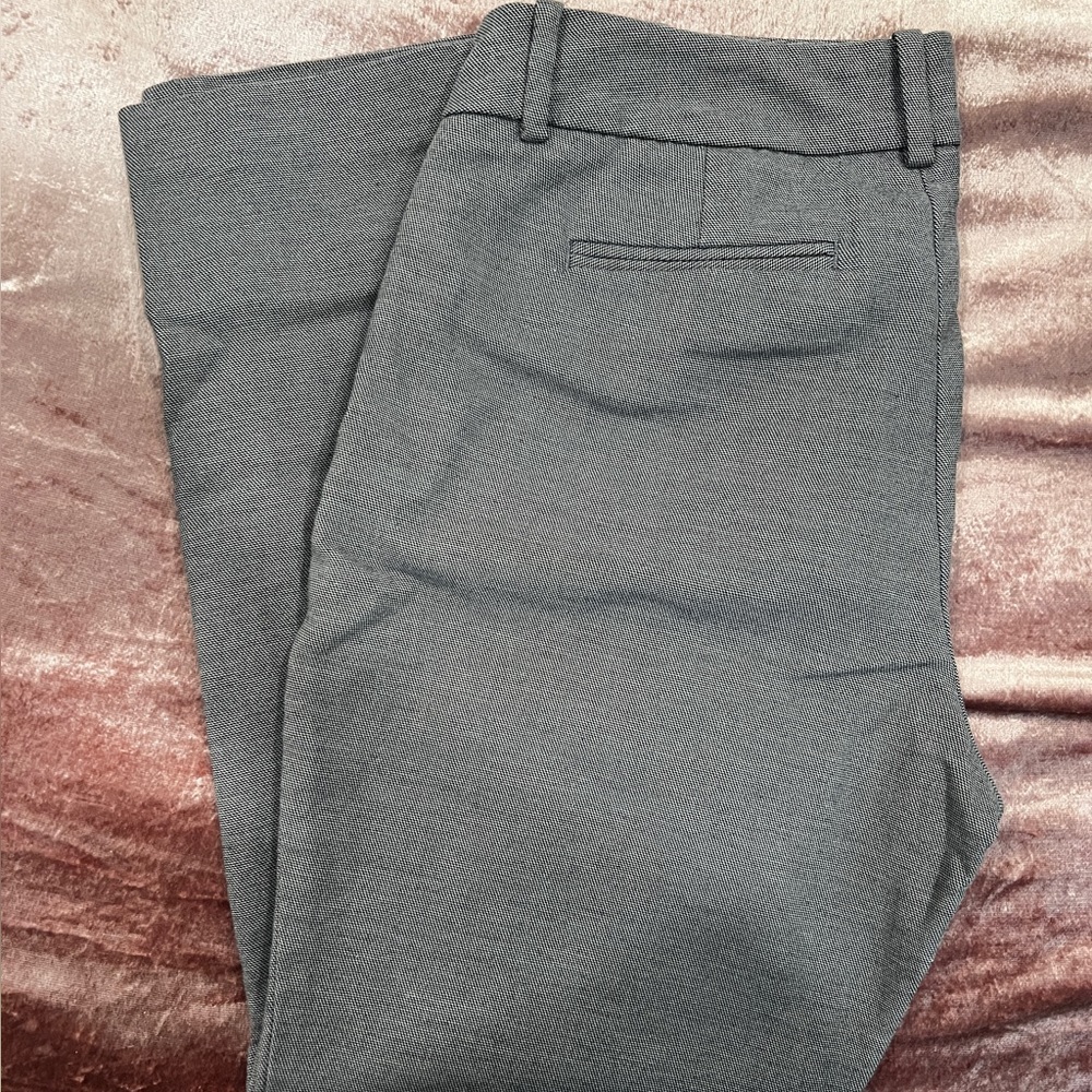 Stretch cropped straight leg dress pants